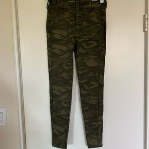 American Eagle Outfitters high rise camo jeggings